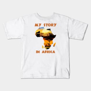 Black History Month my story begins in Africa Kids T-Shirt